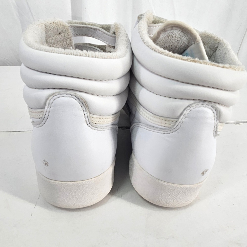 Reebok Freestyle Hi top White Leather High Top Sneakers 2240 Womens 8.5 classics - Picture 4 of 12